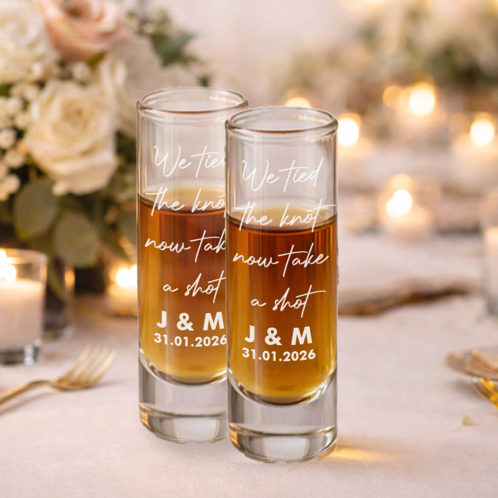 Personalised Wedding Shot Glasses