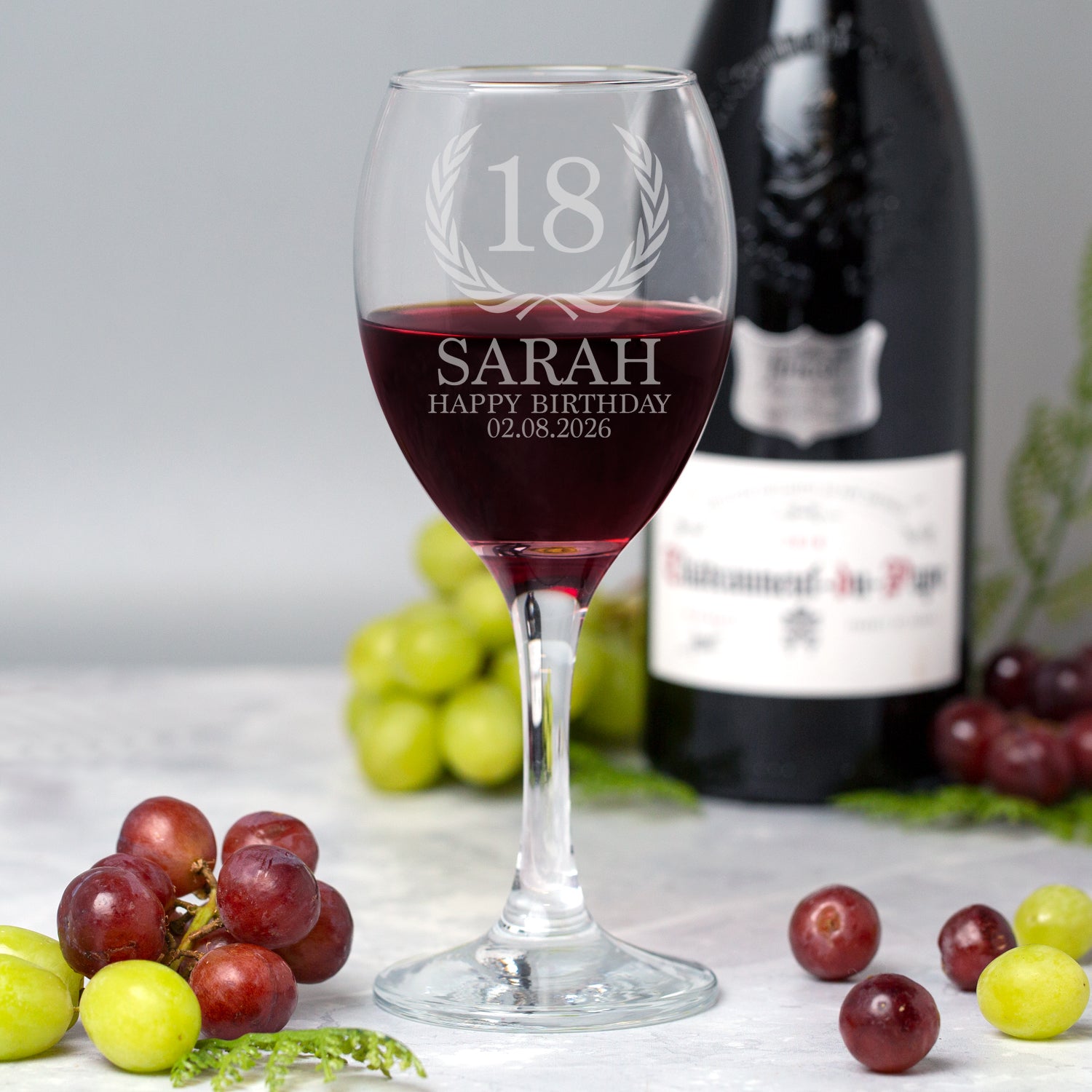 Personalised 18th Birthday Crest Wine Glass - Wine Glasses
