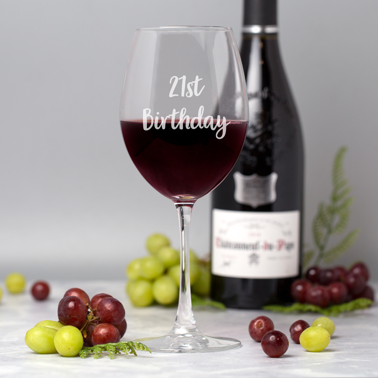 Engraved 21st Birthday Large Wine Glass - Wine Glasses