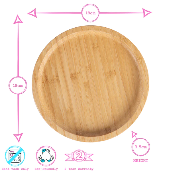 Personalised Round Tiny Dining Suction Plate