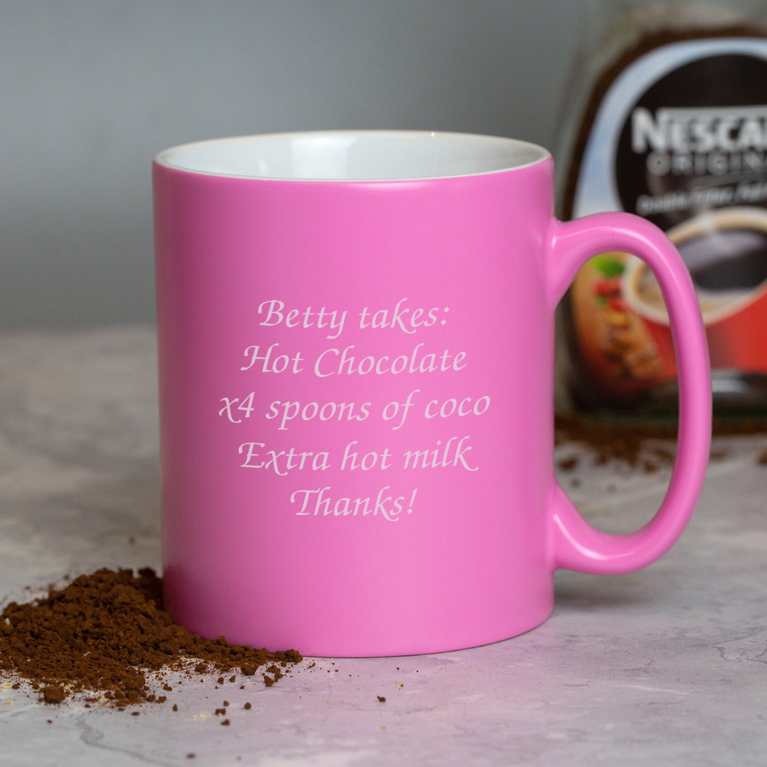 Personalised Any Message Mug - Pink - Mugs