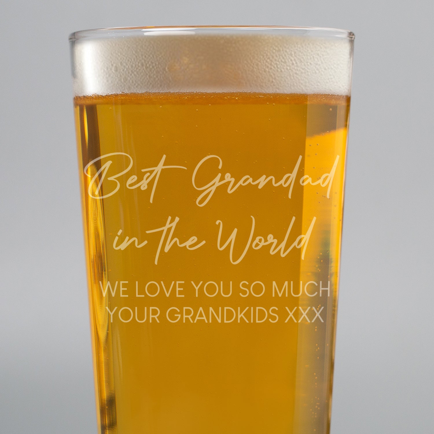 Personalised Best Grandad In The World Pint Glass - Beer Glasses