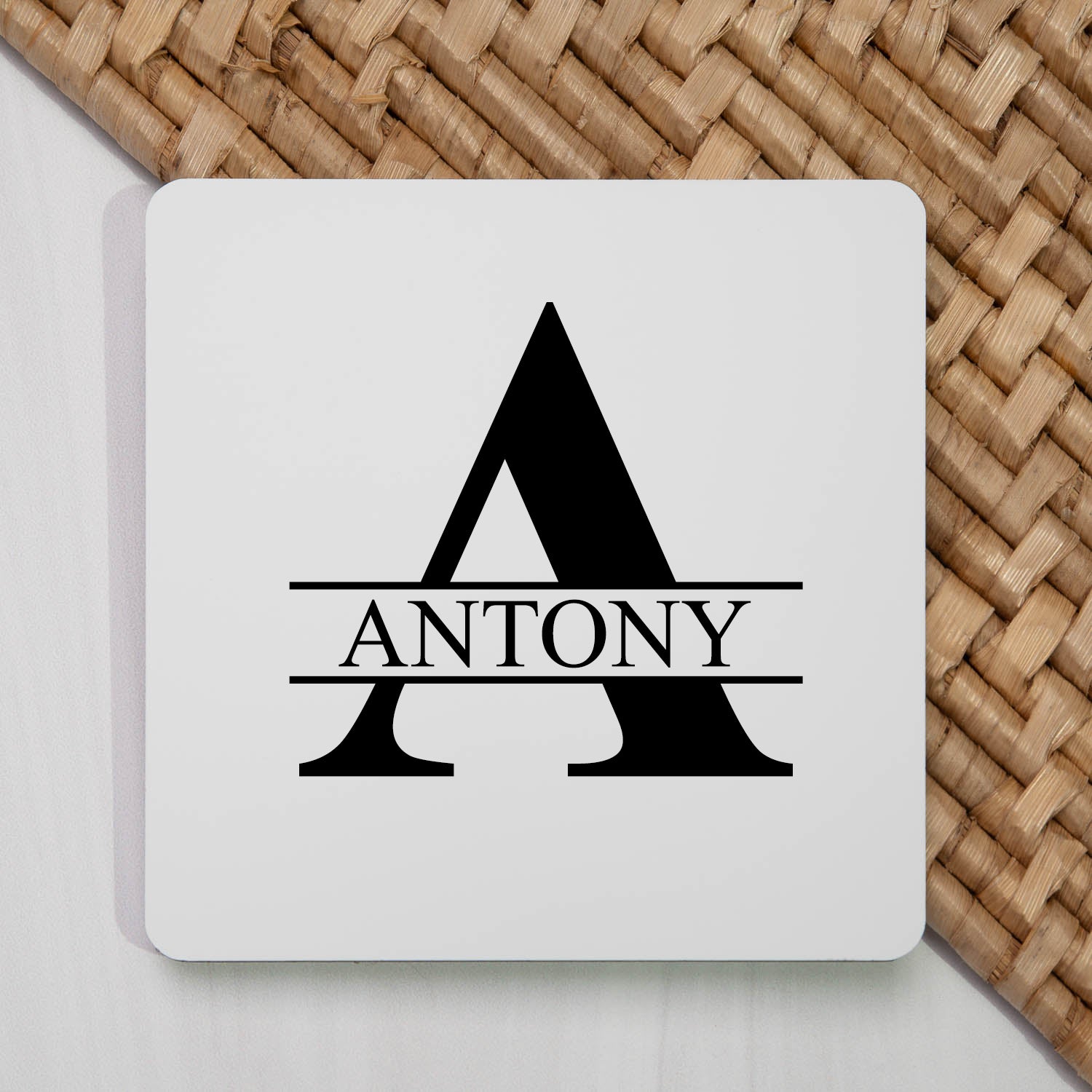 Personalised Initial & Name Square Coaster