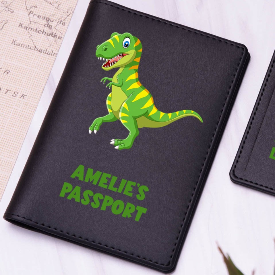 Personalised Dinosaur Passport Holder