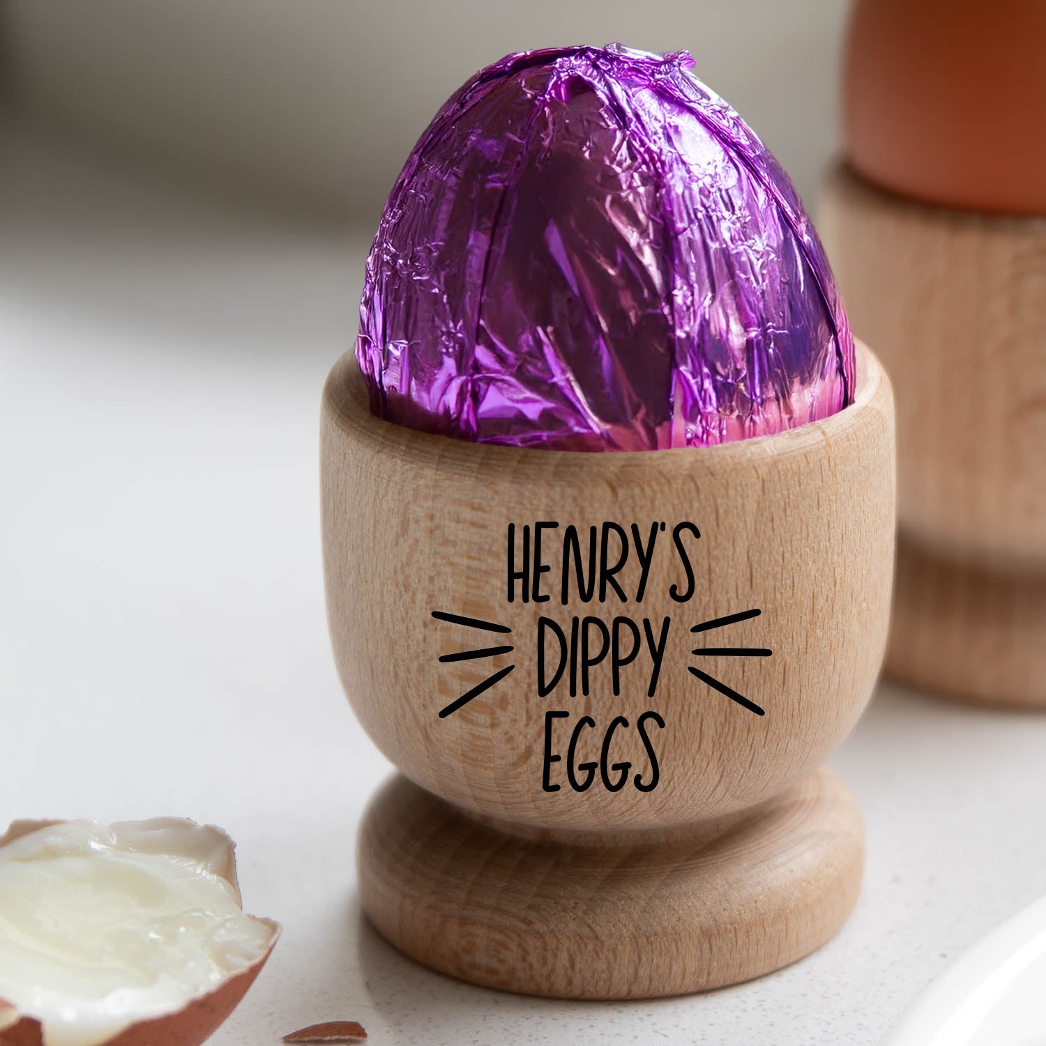 Personalised Dippy Eggs Wooden Egg Cup - Egg Cup