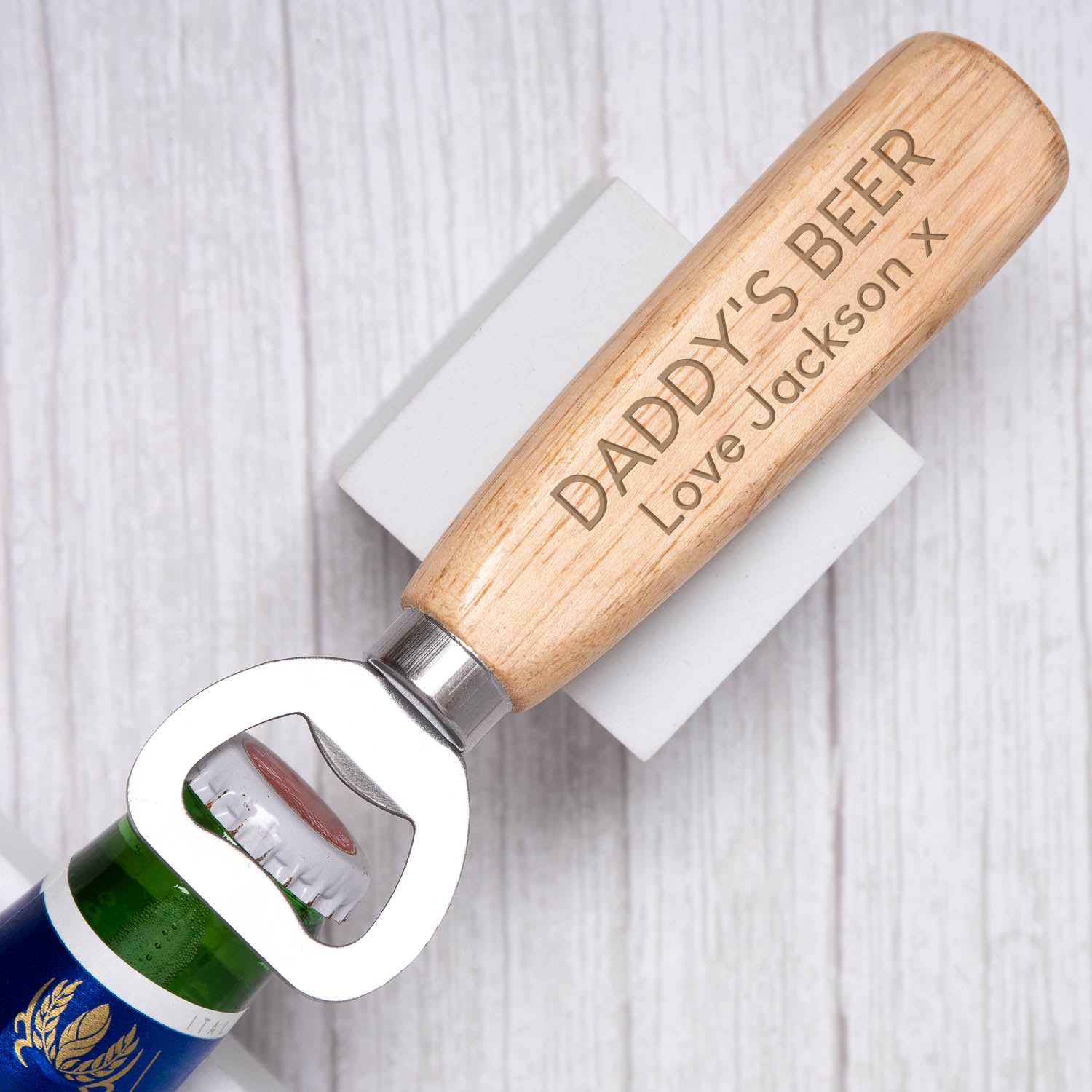 Personalised Daddy’s Beer Bottle Opener Wooden Handle