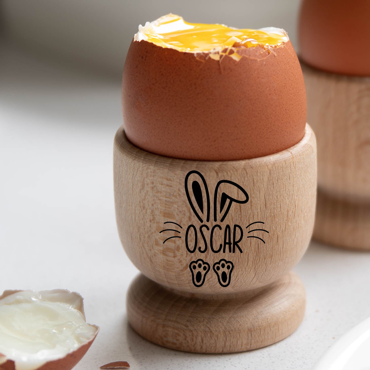 Personalised Easter Name Wooden Egg Cup - Egg Cup