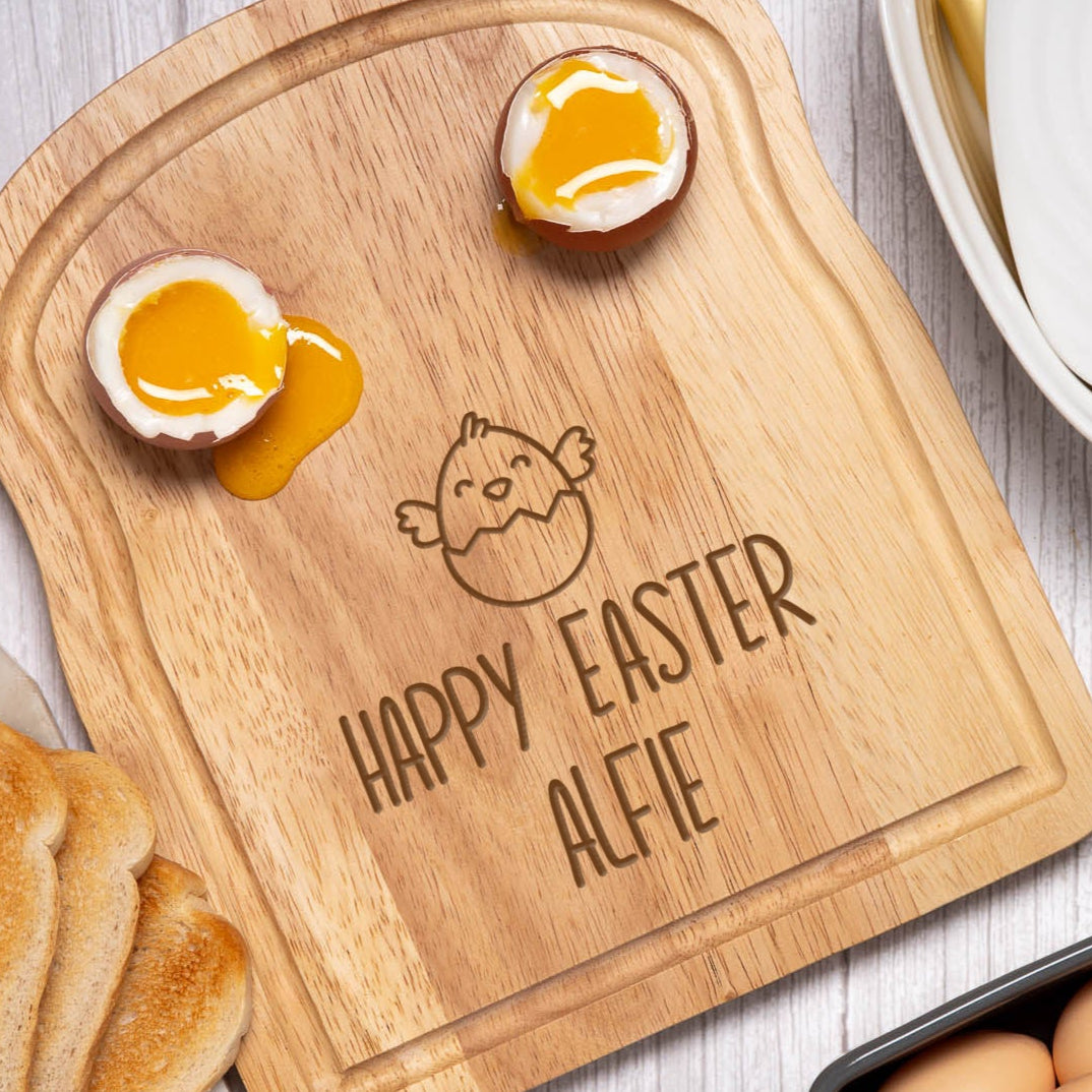 Personalised Happy Easter Dippy Egg Breakfast Board - Breakfast Boards