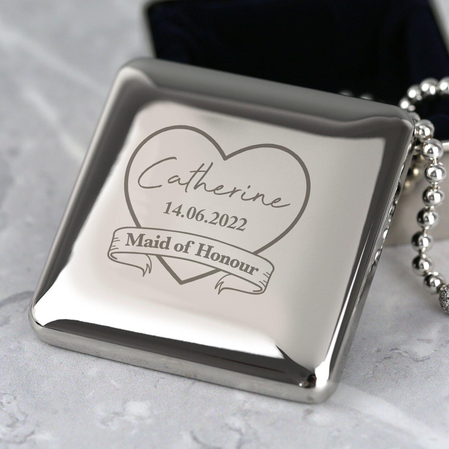 Personalised Maid of Honour Wedding Square Trinket Box - Trinket Box