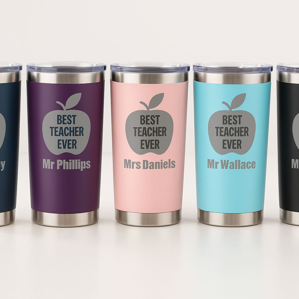 Personalised Best Teacher Apple Thermos Insulated Cup - Thermos Water Bottles
