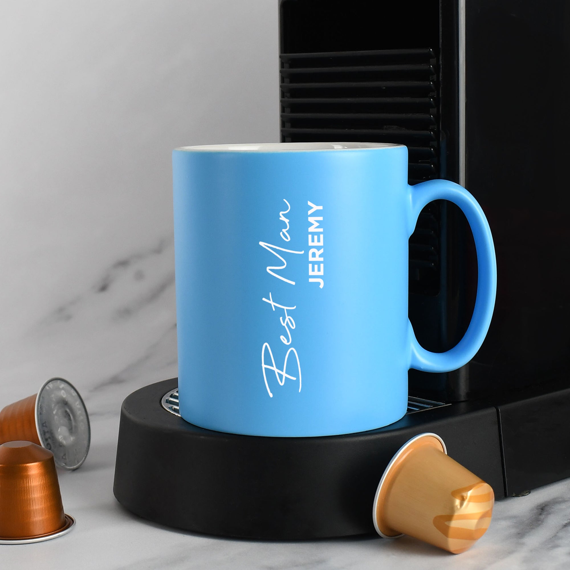 Personalised Best Man Wedding Mug - Light Blue - Mugs