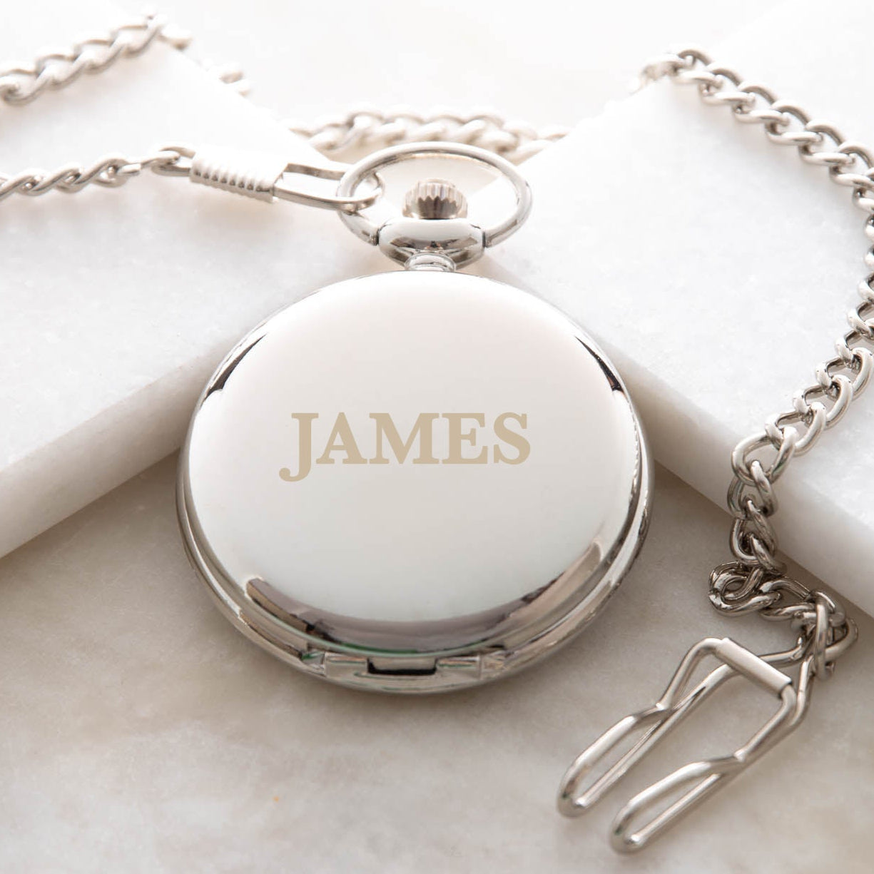 Personalised Name Silver Pocket Fob Watch - Pocket Watches