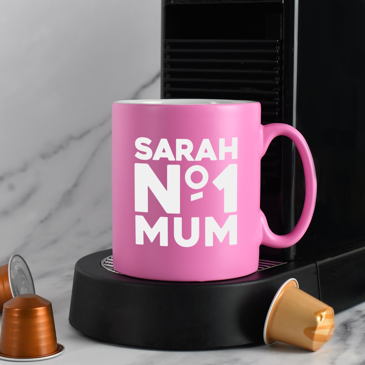 Personalised No.1 Mum Mug - Pink - Mugs