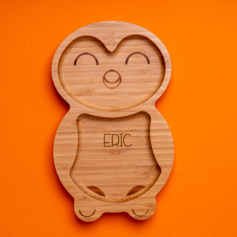Personalised Penguin Tiny Dining Suction Plate