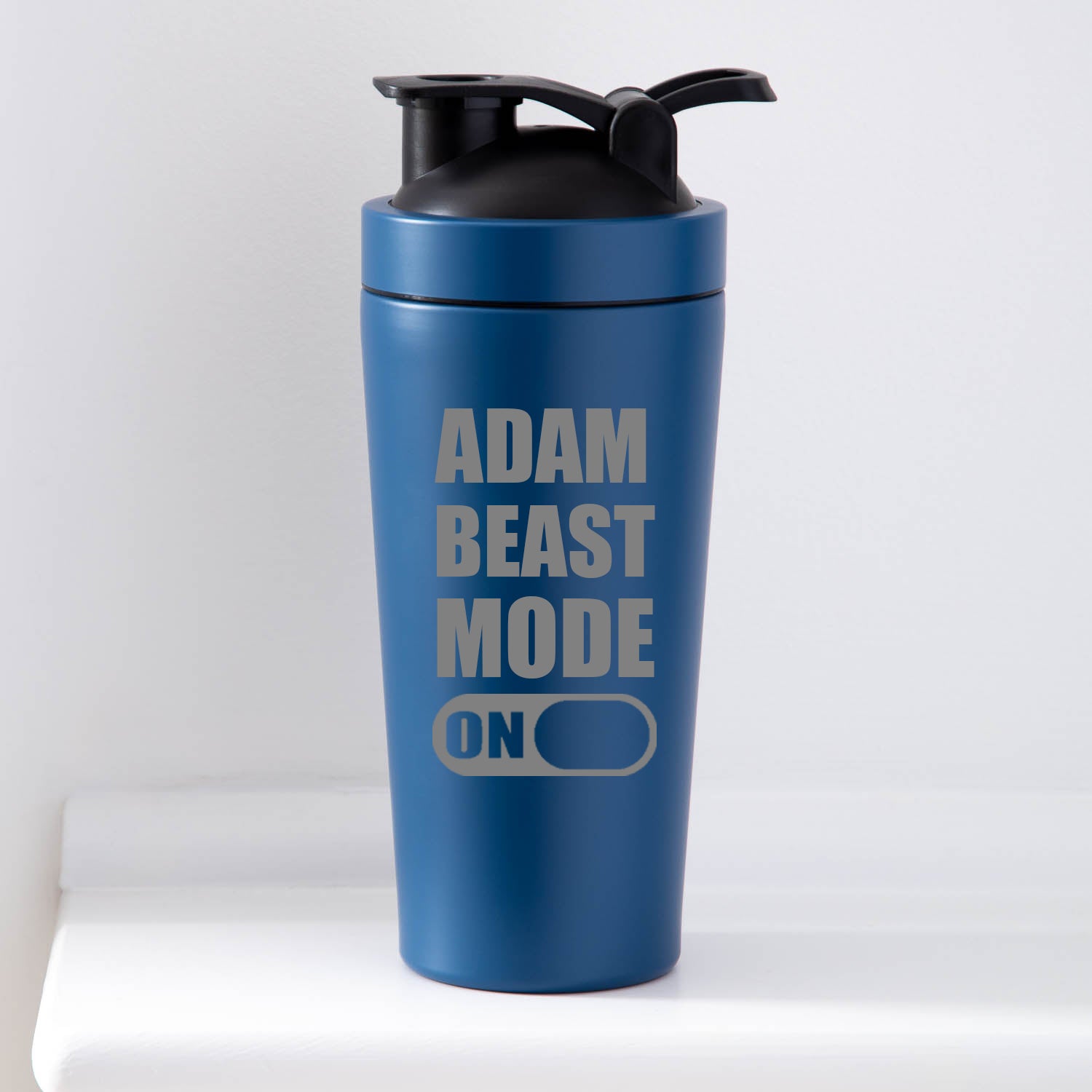 Personalised Beast Mode Protein Shaker Bottle - Dark Blue - Protein Shaker Bottles