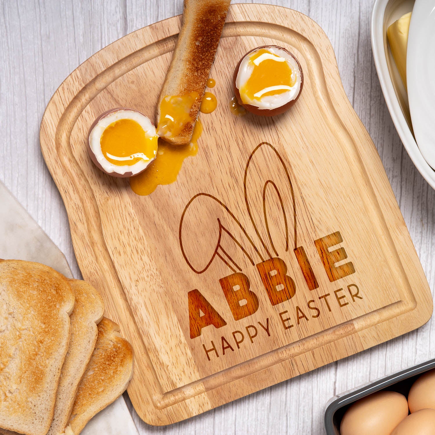 Personalised Happy Easter Breakfast Board - Breakfast Boards