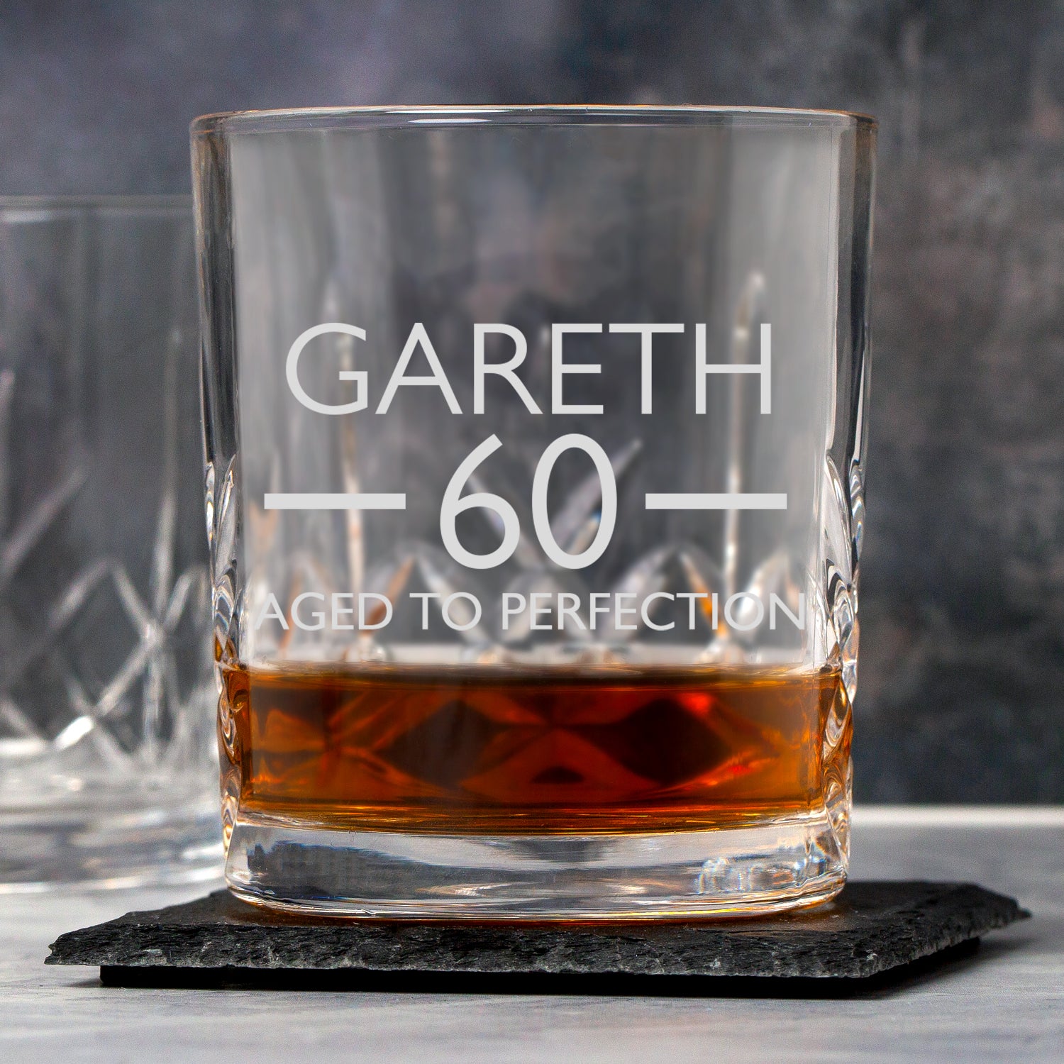 Personalised 60th Birthday Aged Crystal Glass Tumbler - Glass Tumblers