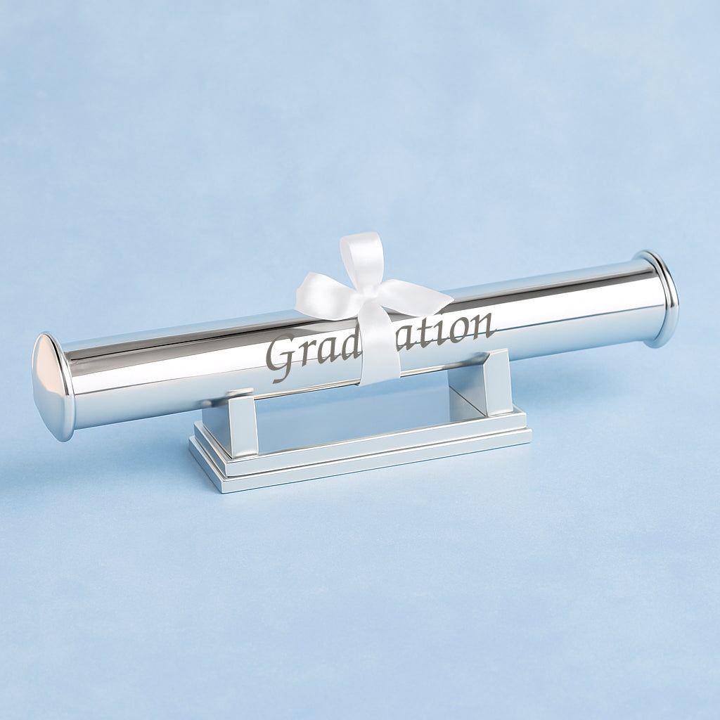 Personalised Graduation Silver Plated Certificate Holder - Certificate Holders