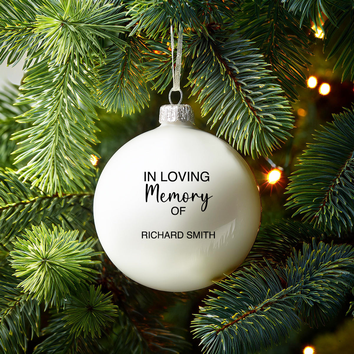 Personalised In Loving Memory Christmas Bauble - Baubles