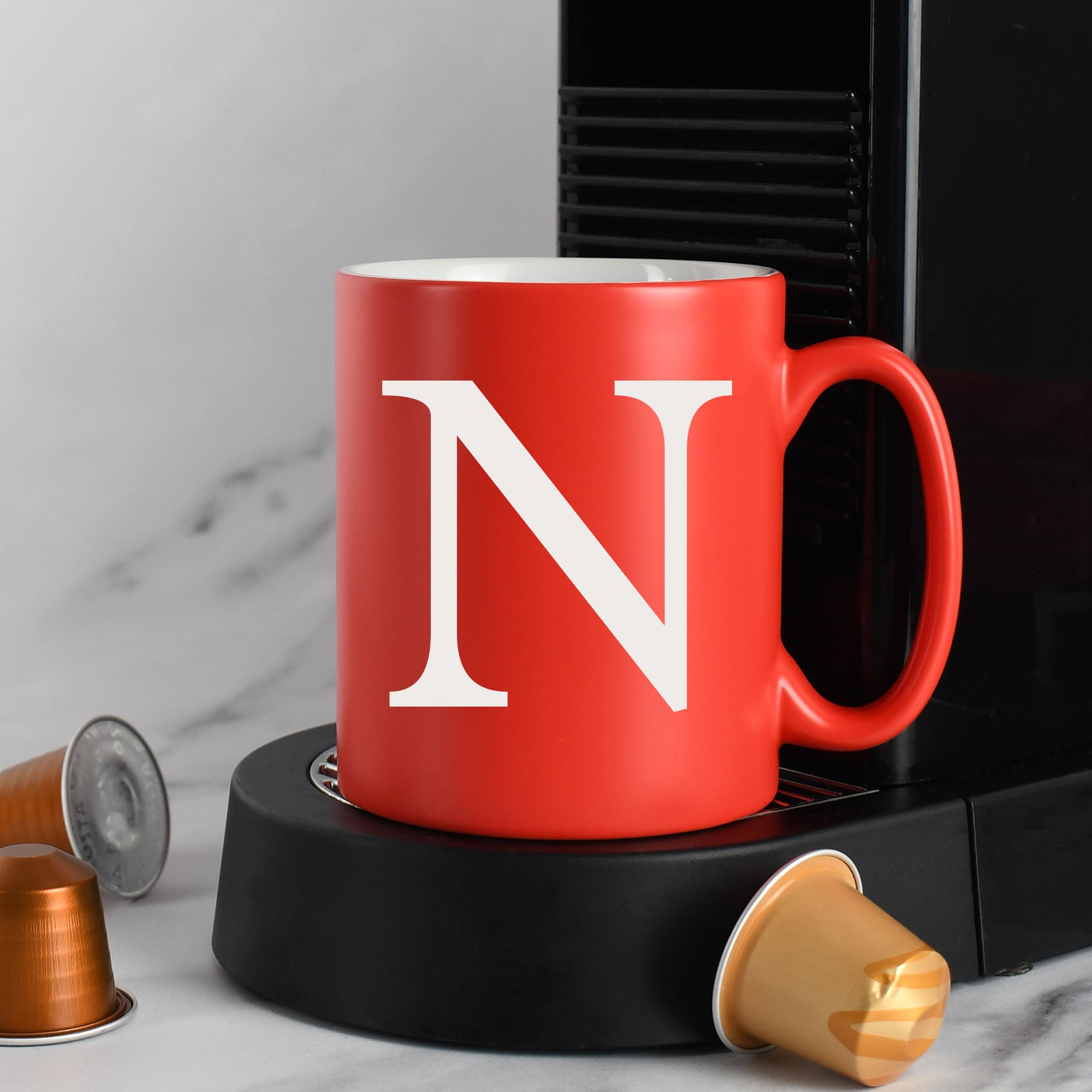 Personalised Initial Mug - Red - Mugs