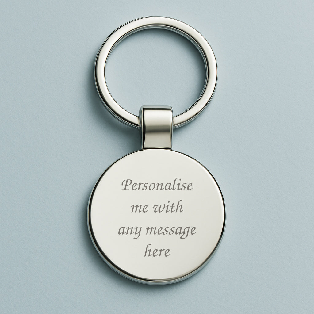 Personalised Message Circle Keyring - Key Rings