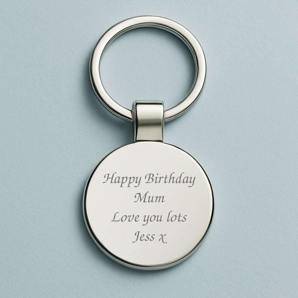 Personalised Message Circle Keyring - Key Rings