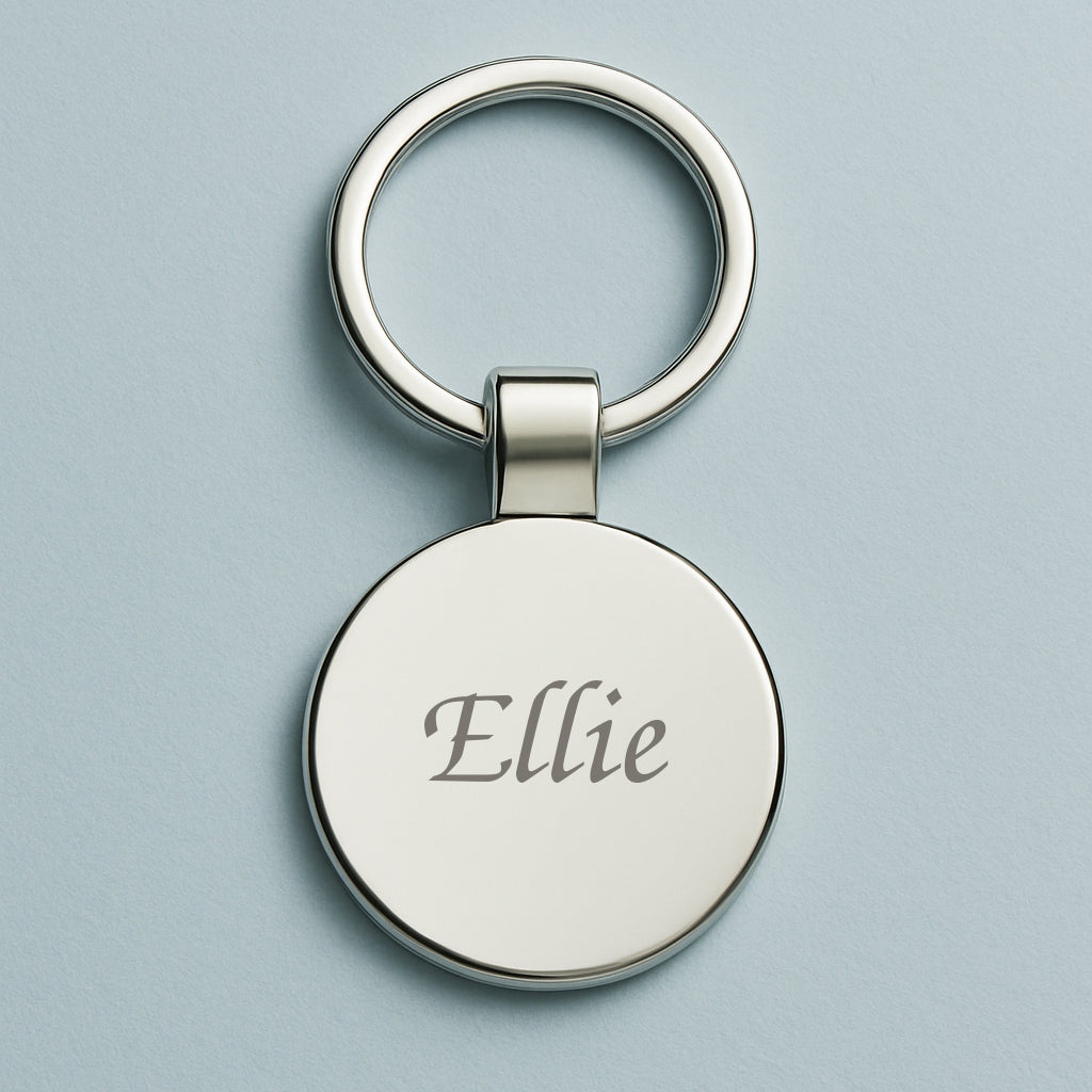 Personalised Name Circle Keyring - Key Rings
