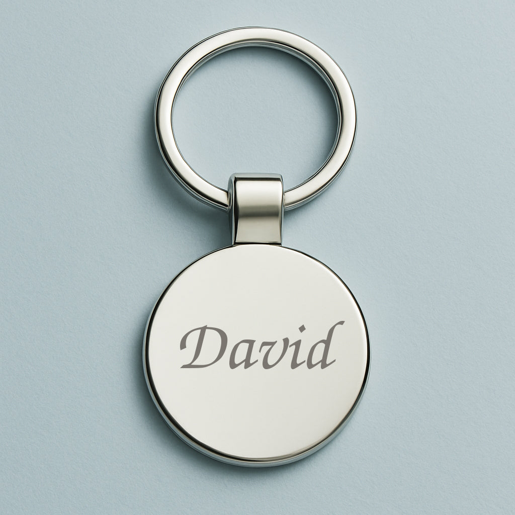 Personalised Name Circle Keyring - Key Rings