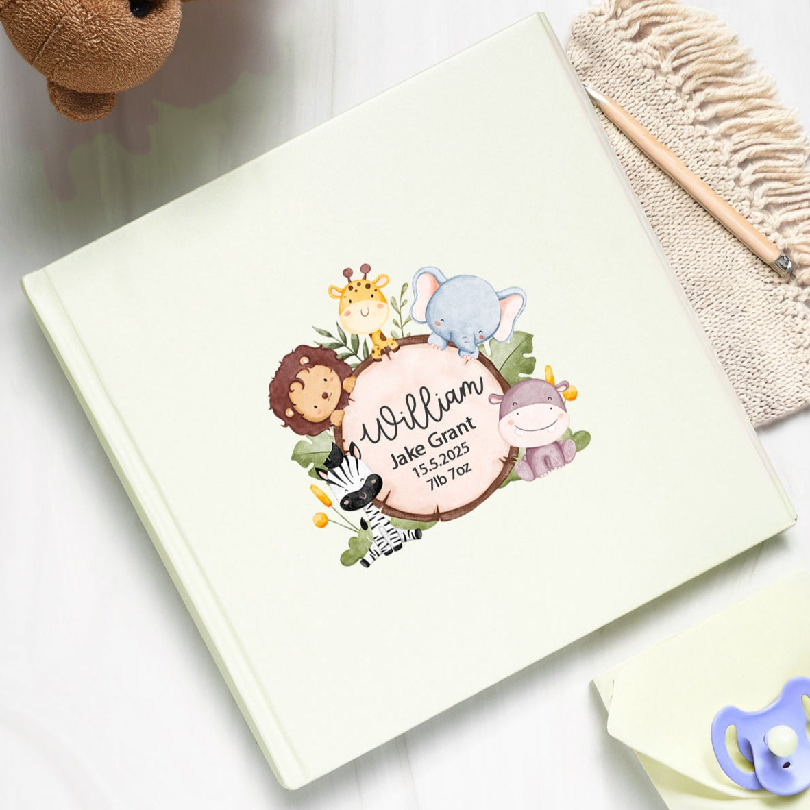 Personalised New Baby Animals Photo Album - Photo Album