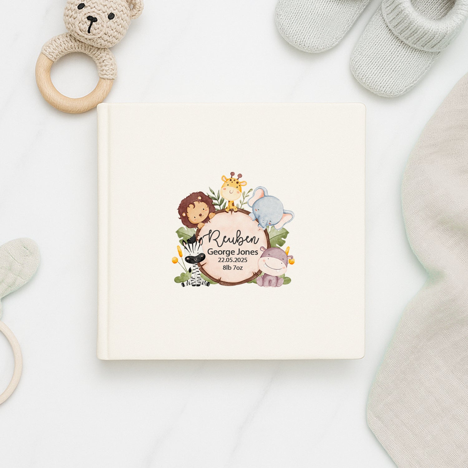 Personalised New Baby Animals Photo Album - Photo Album