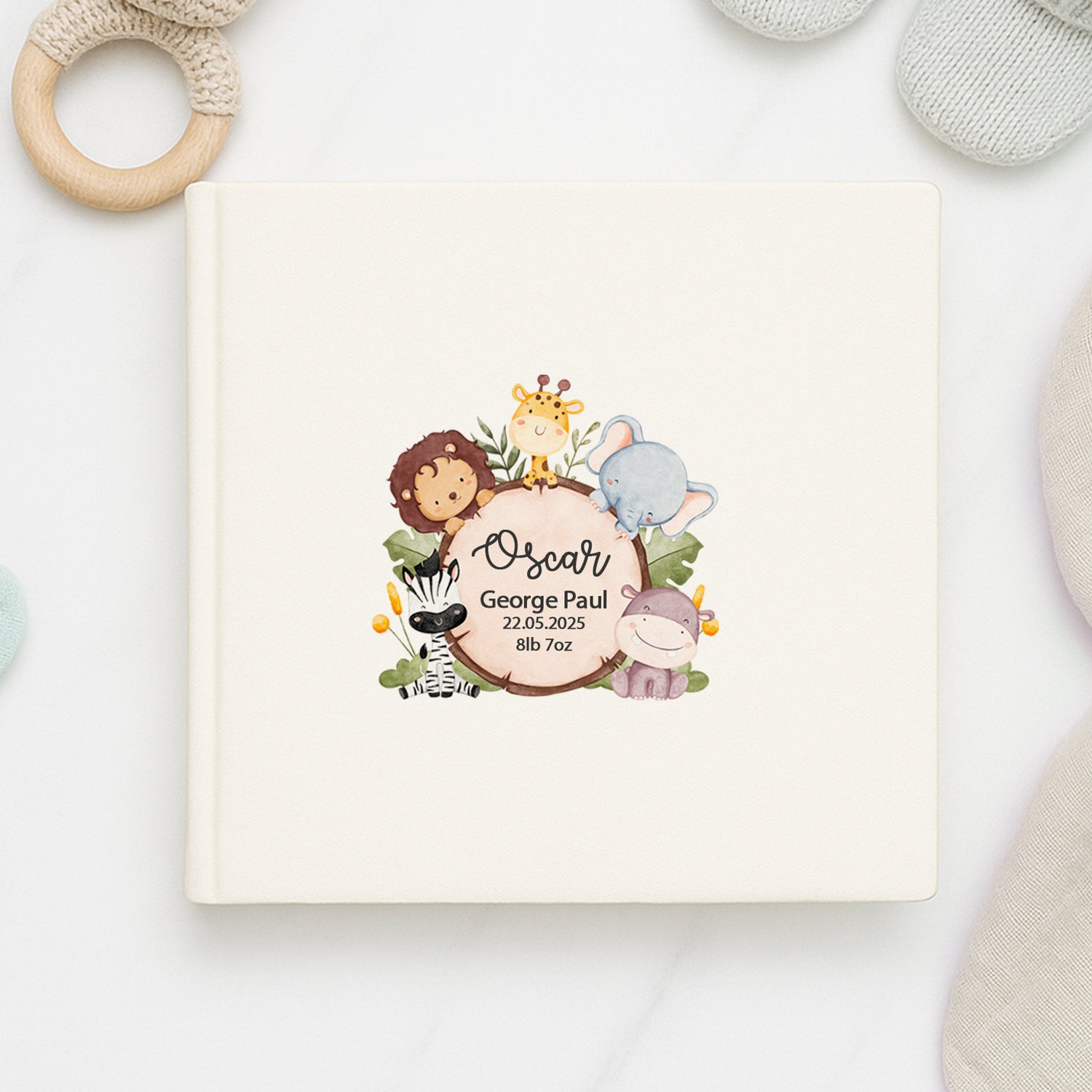 Personalised New Baby Animals Photo Album - Photo Album