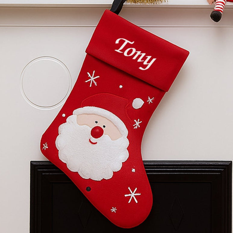Personalised Santa Red Deluxe Christmas Stocking - Stockings