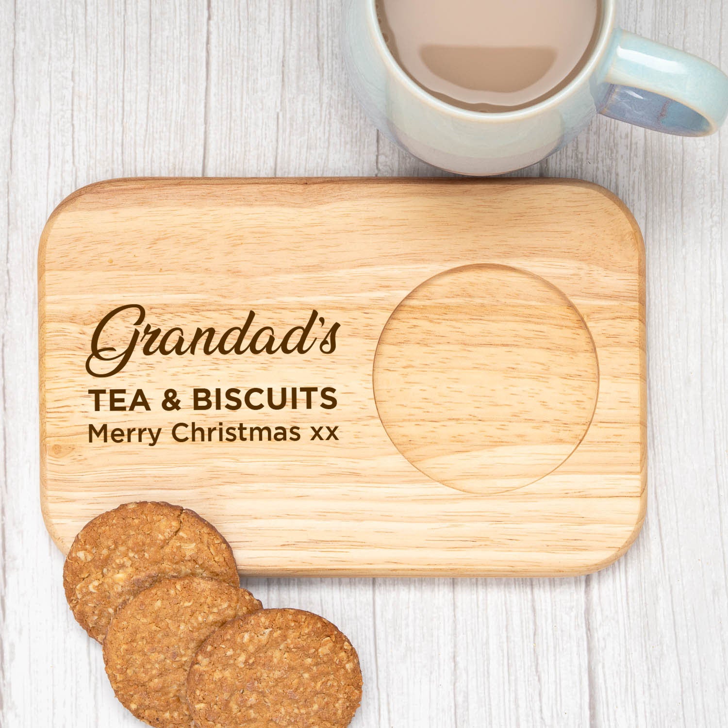 Personalised Tea and Snack Wooden Tea Board - Tea Board