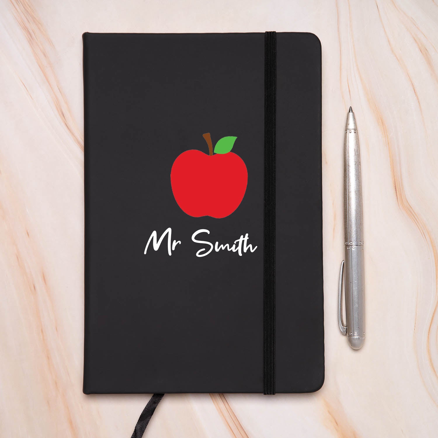 Personalised Teacher Apple PU A5 Notebook - Notebook