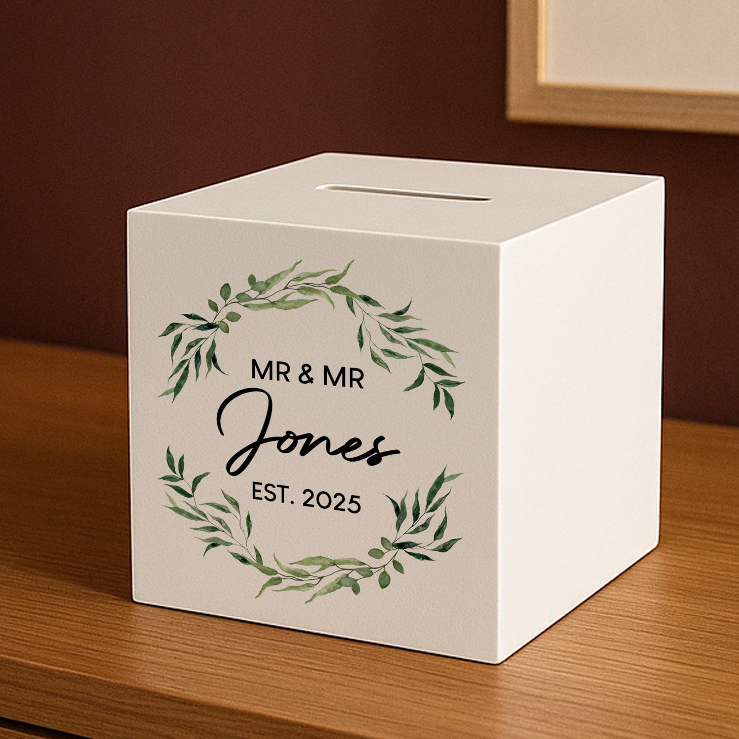 Personalised Mr & Mrs Wedding Wooden Money Box - Money Boxes