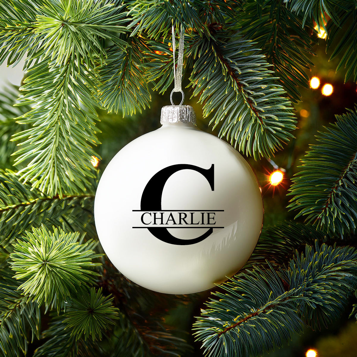 Personalised Initial & Name Christmas Bauble - Baubles