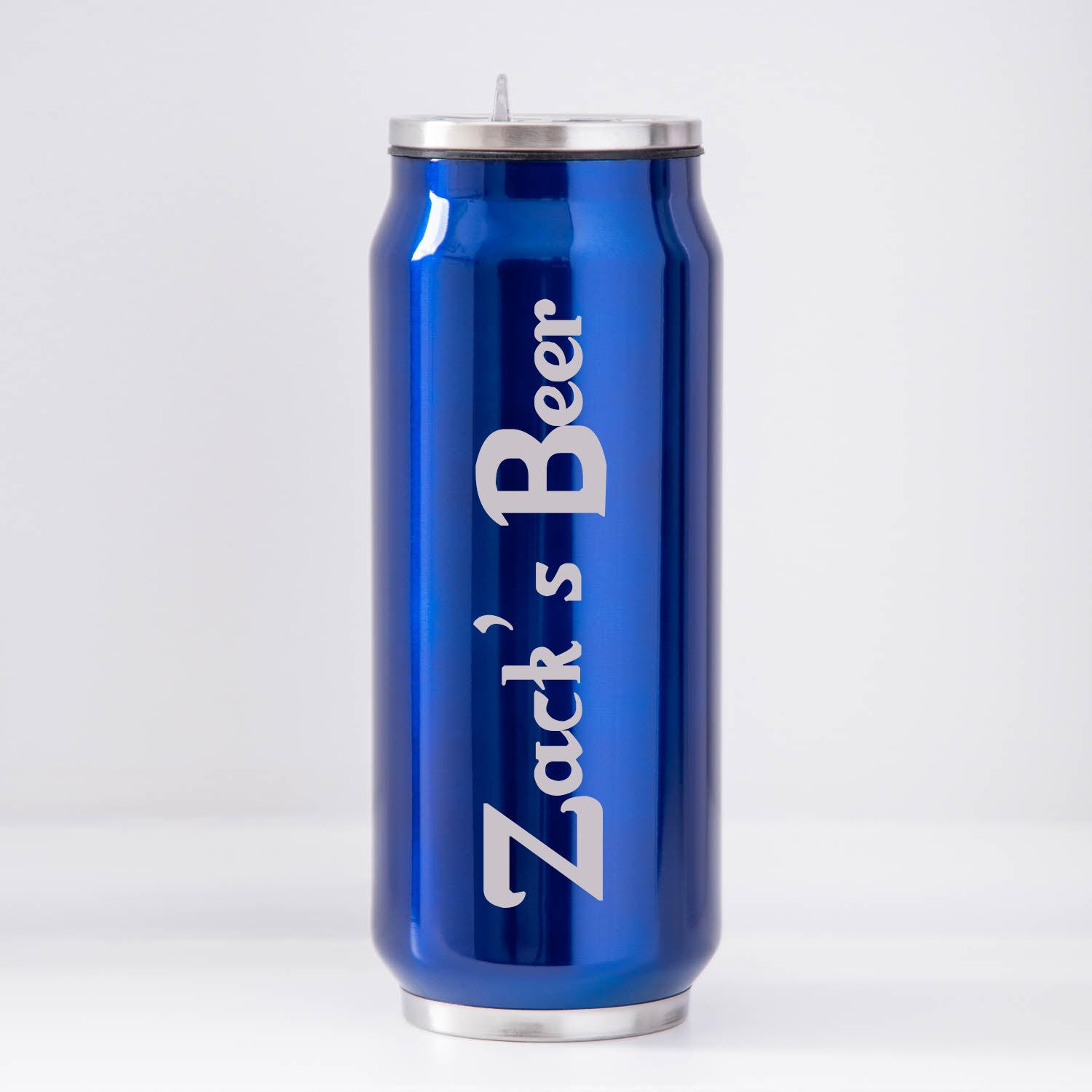 Personalised Name & Beer 500ml Can Style Bottle - cup