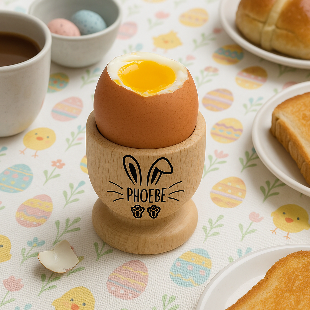 Personalised Easter Name Wooden Egg Cup - Egg Cup