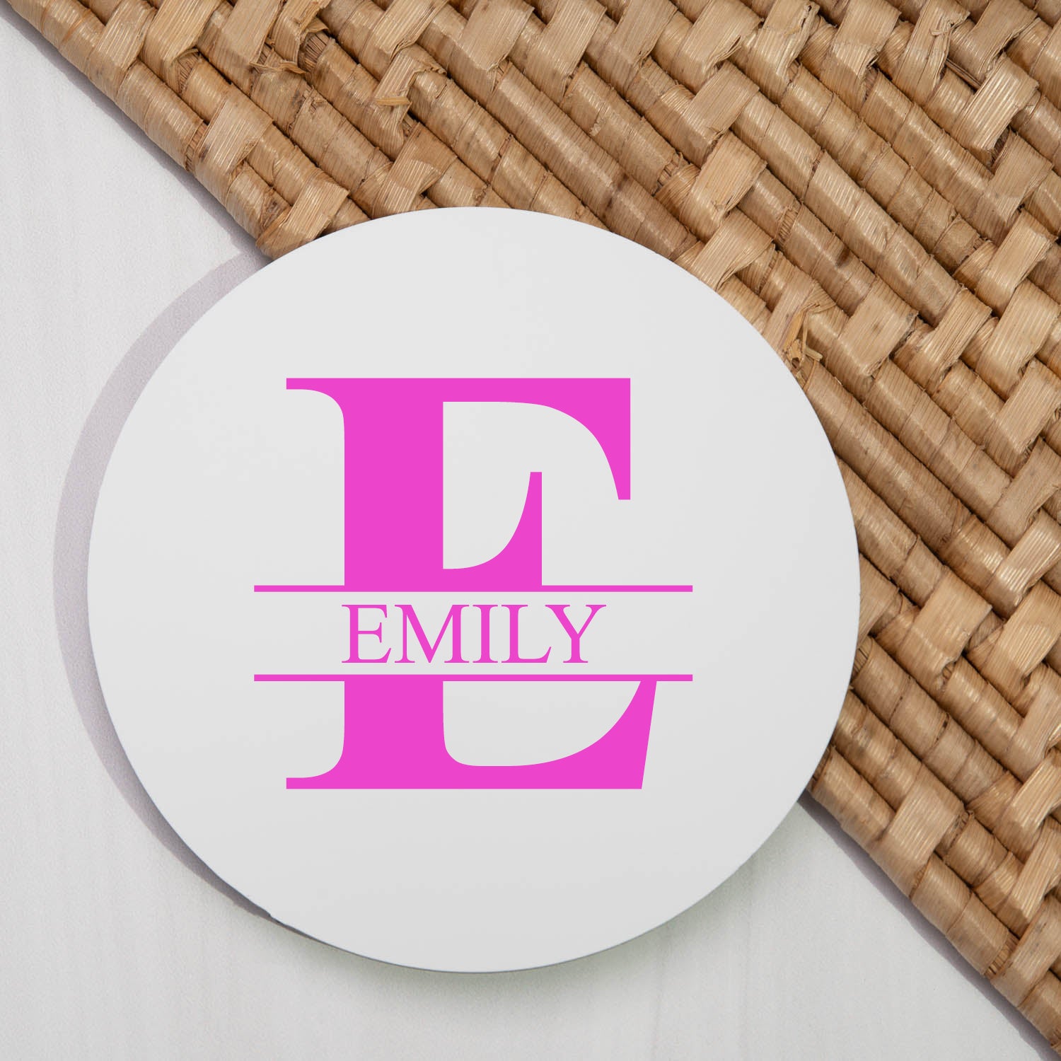 Personalised Initial & Name Round Coaster