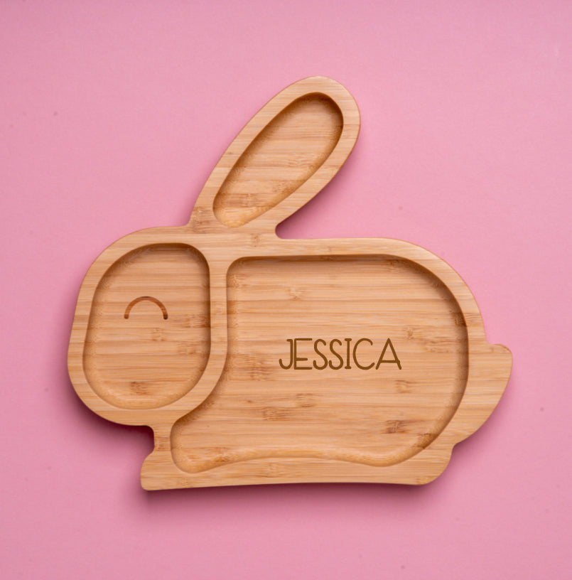 Personalised Rabbit Tiny Dining Suction Plate