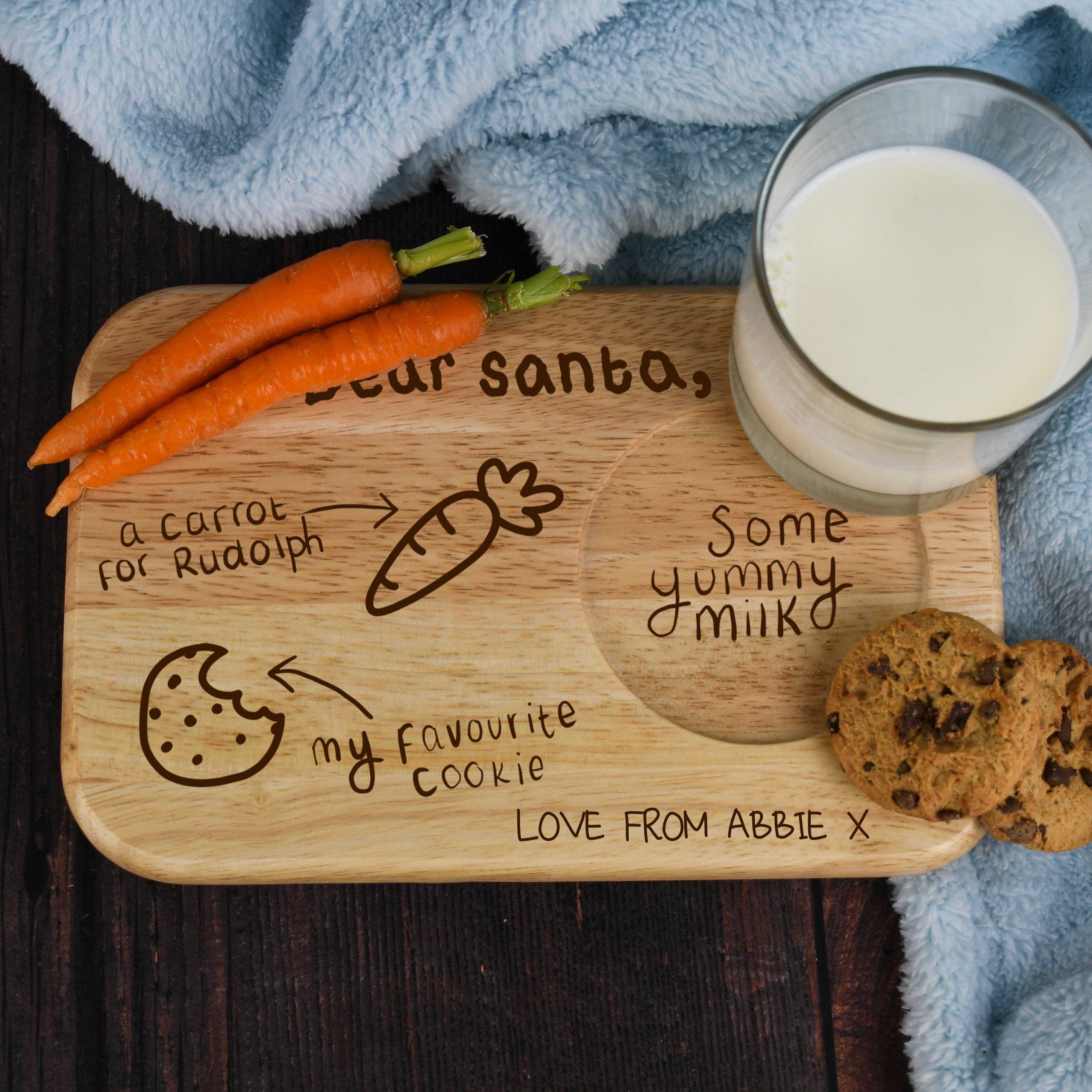 Personalised Dear Santa Wooden Tea Board - Tea Board