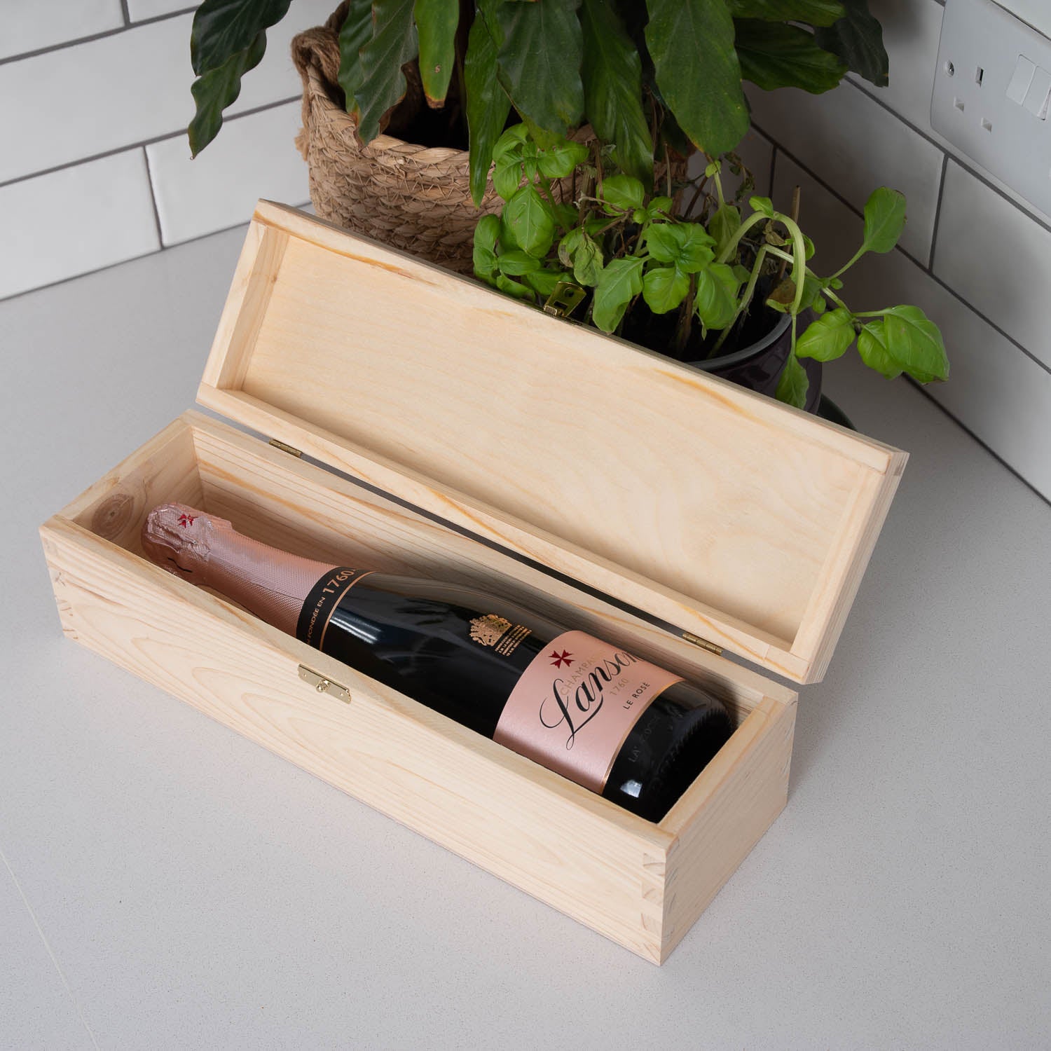 Personalised Queen Of Wine Wooden Wine Gift Box - Wooden Wine Box