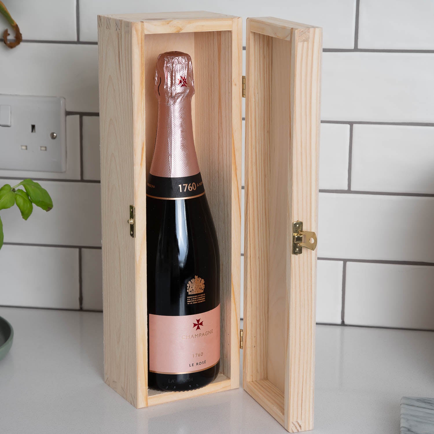 Personalised Any Message Wooden Wine Gift Box - Wooden Wine Box