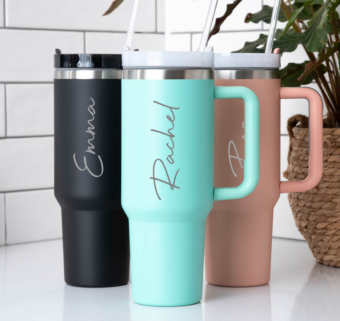 Personalised 40oz Insulated Travel Cup | Laser Engraved Name - Mugs