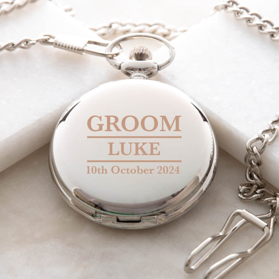 Personalised Any Role Silver Pocket Fob Watch - Pocket Watches