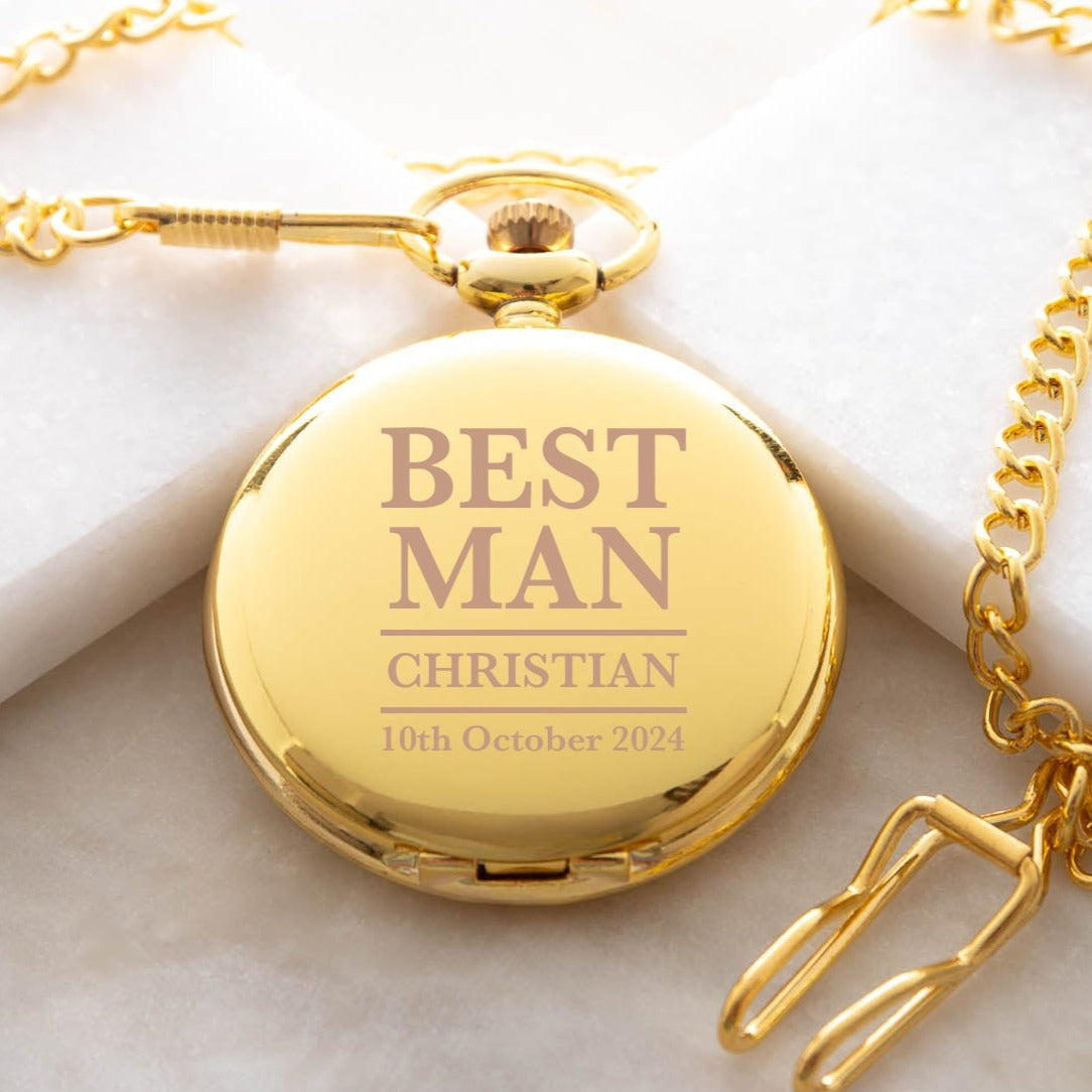 Personalised Any Role Gold Pocket Fob Watch - Pocket Watches