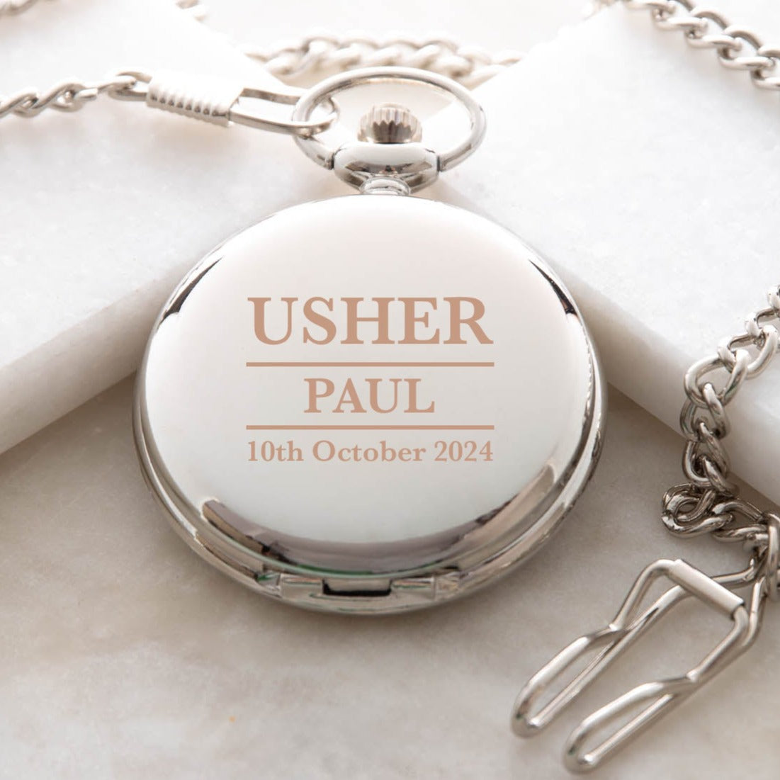 Personalised Any Role Silver Pocket Fob Watch - Pocket Watches