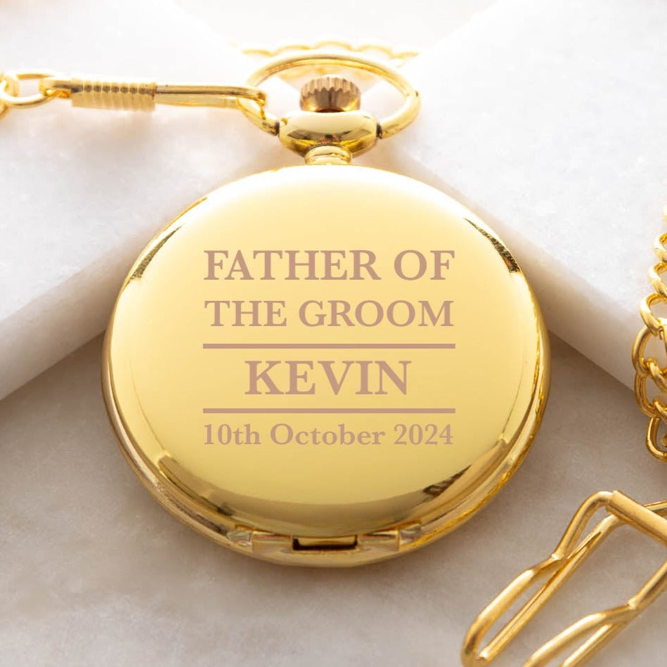 Personalised Any Role Gold Pocket Fob Watch - Pocket Watches