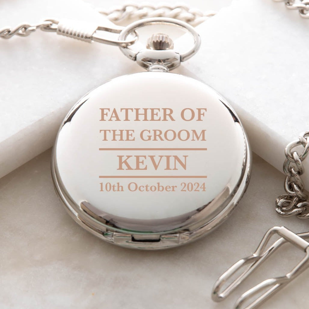Personalised Any Role Silver Pocket Fob Watch - Pocket Watches