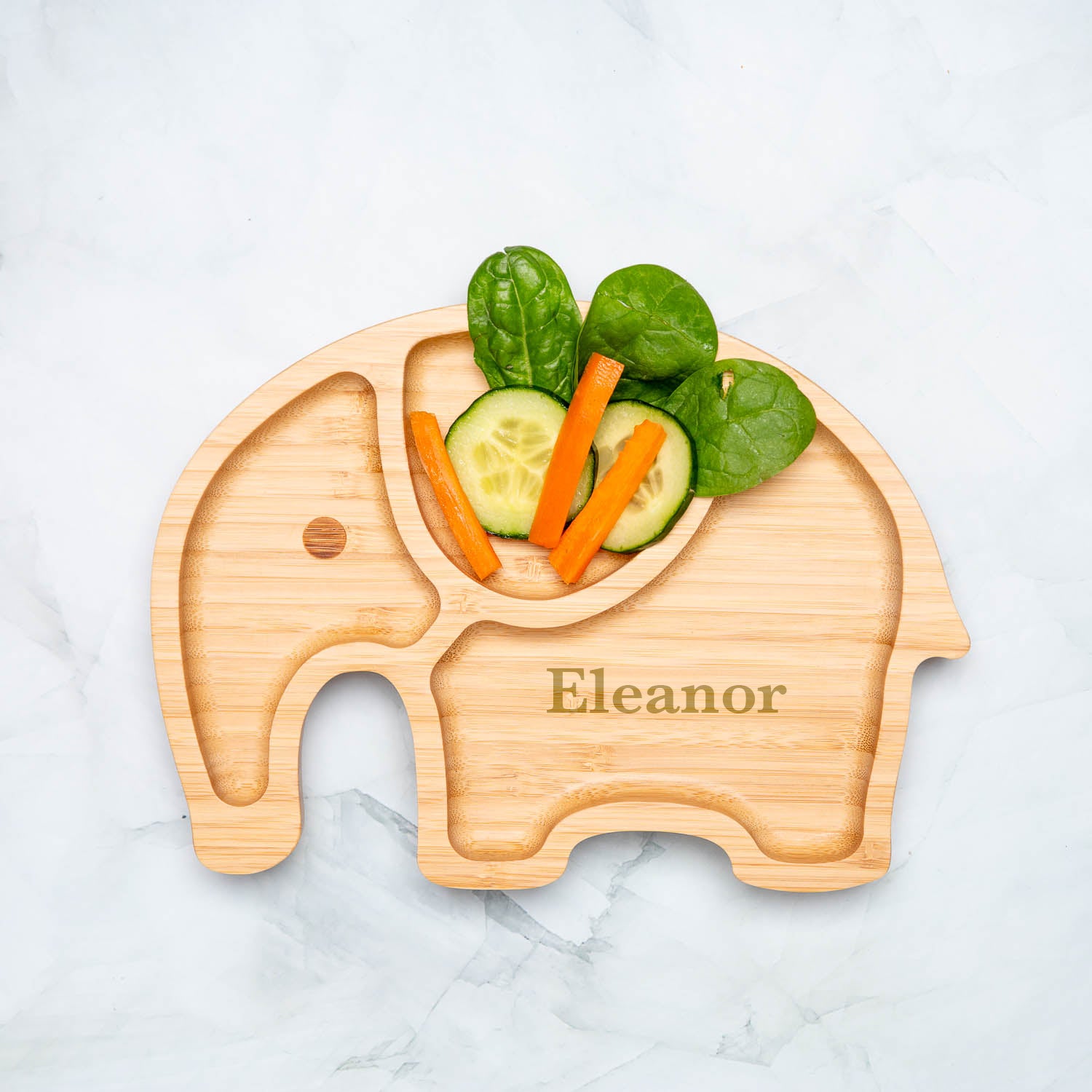 Personalised Elephant Tiny Dining Suction Plate